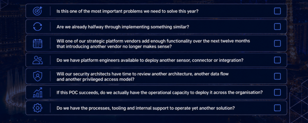 The founder’s view of the enterprise buying journey — problem identified, product built, capital raised, introductions secured, security architect aligned, platform engineering engaged, IAM lead focused on integrations.